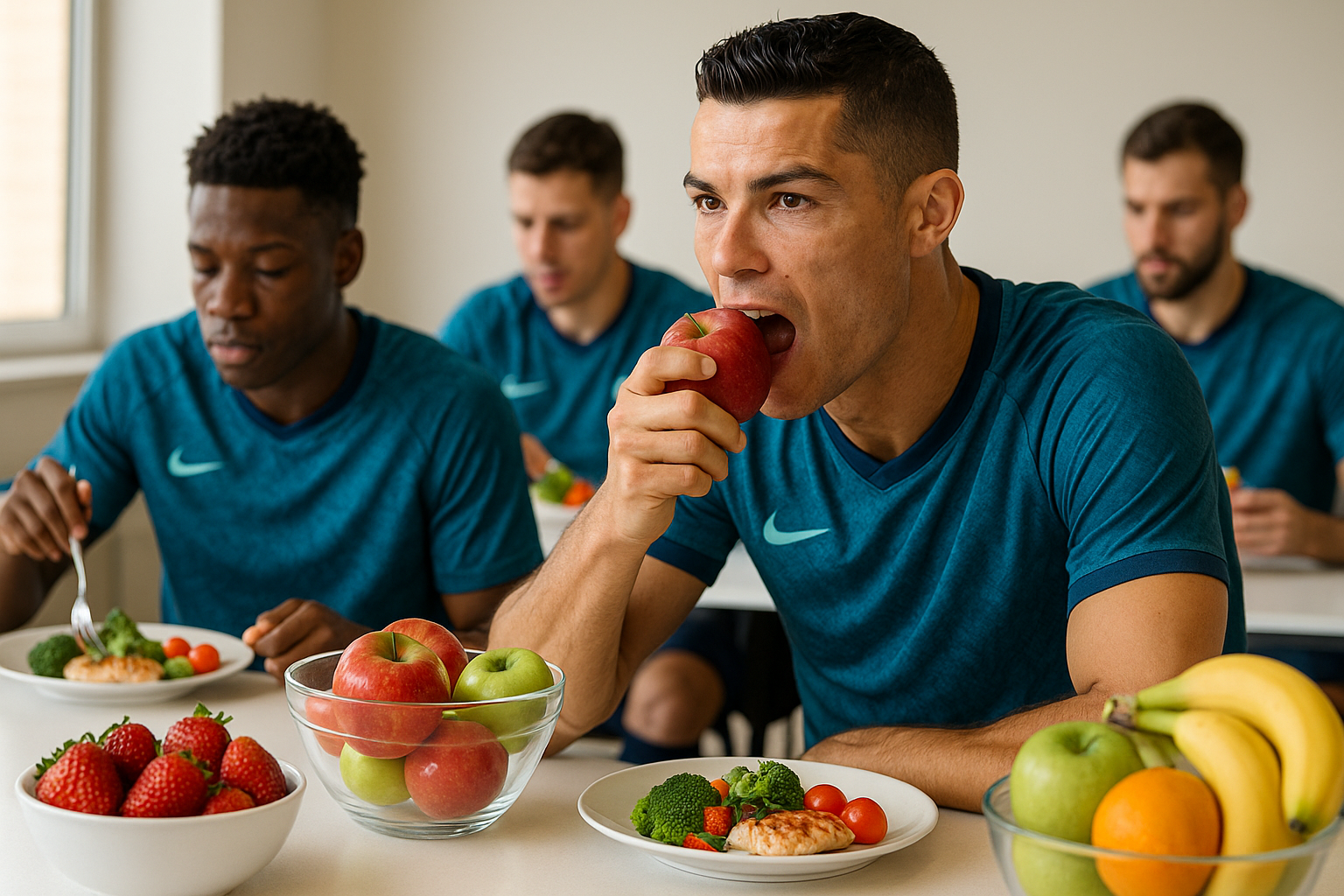 What Do Football Players Eat on Match Day? AI Generated Visuals